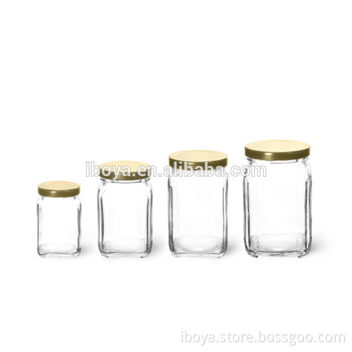 Food Packaging Square Glass 16Oz Mason Jars